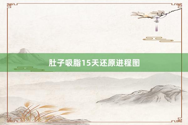 肚子吸脂15天还原进程图