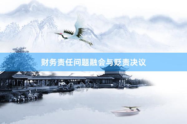 财务责任问题融会与贬责决议
